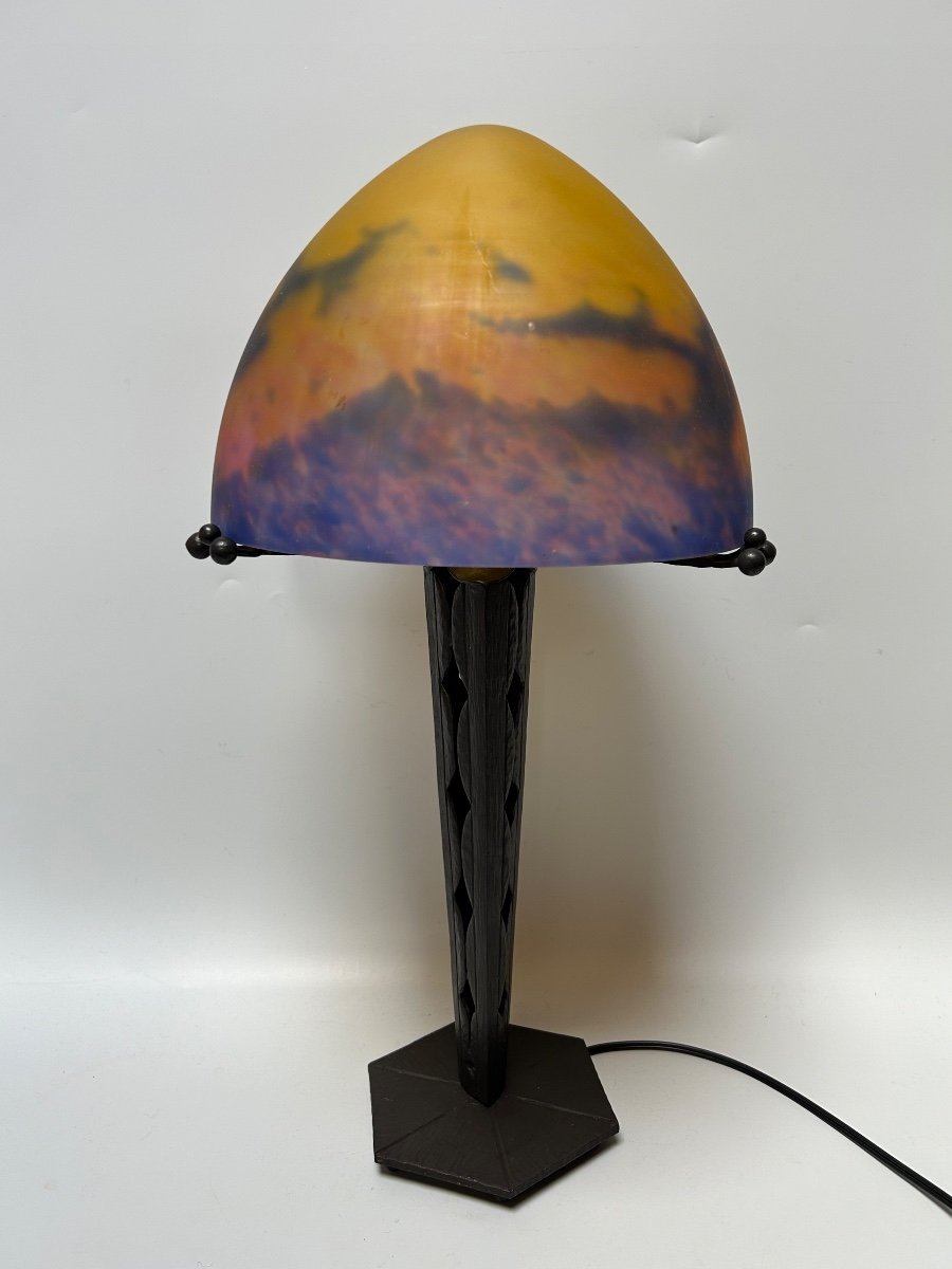 Muller Brothers Luneville Art Deco Lamp 