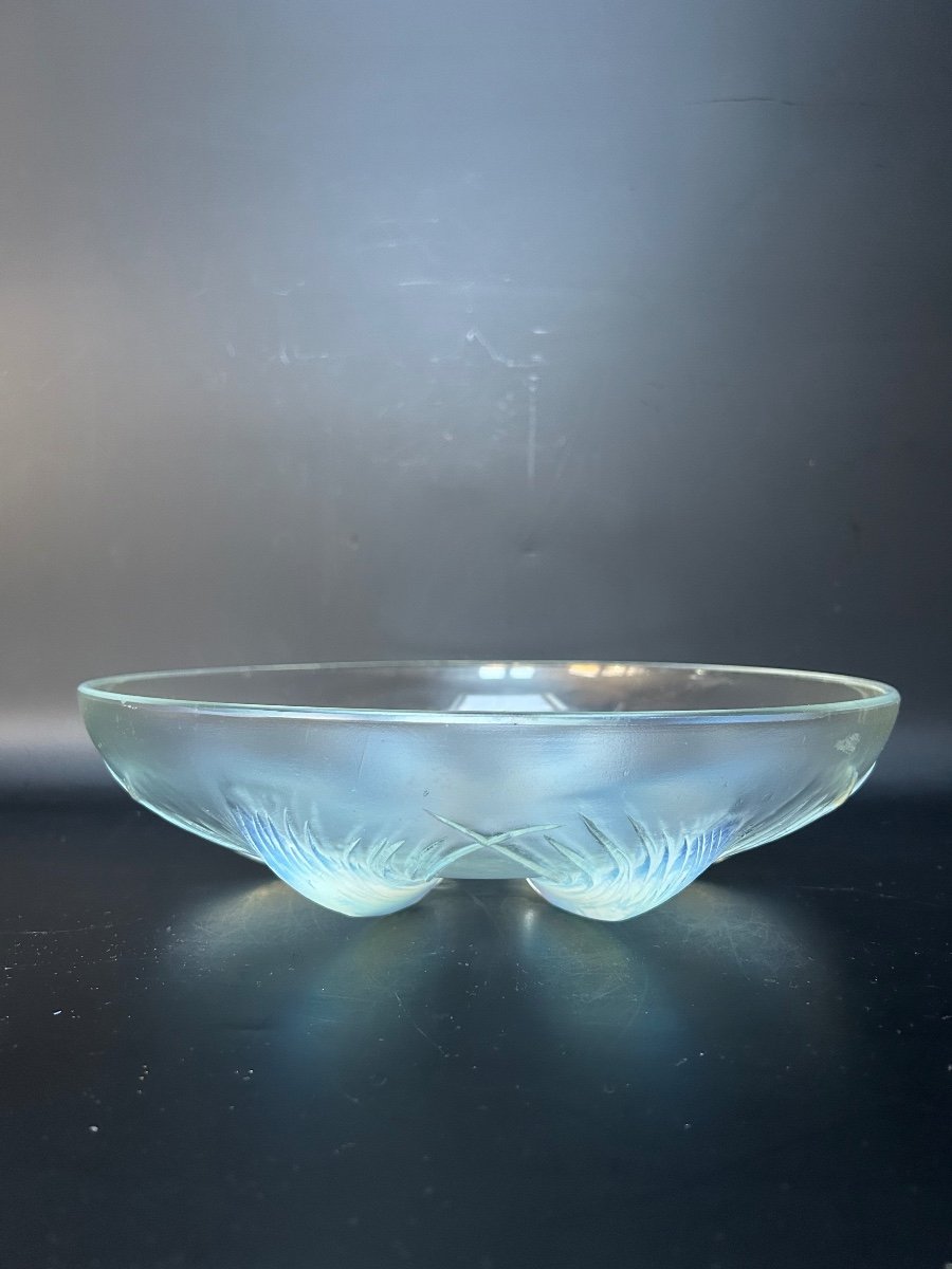 Verlys Art Deco Opalescent Glass Papyrus Bowl-photo-1