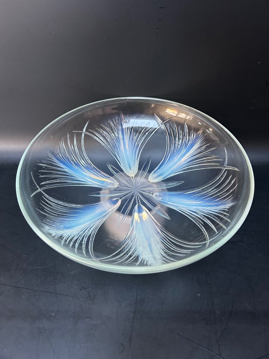 Verlys Art Deco Opalescent Glass Papyrus Bowl-photo-3