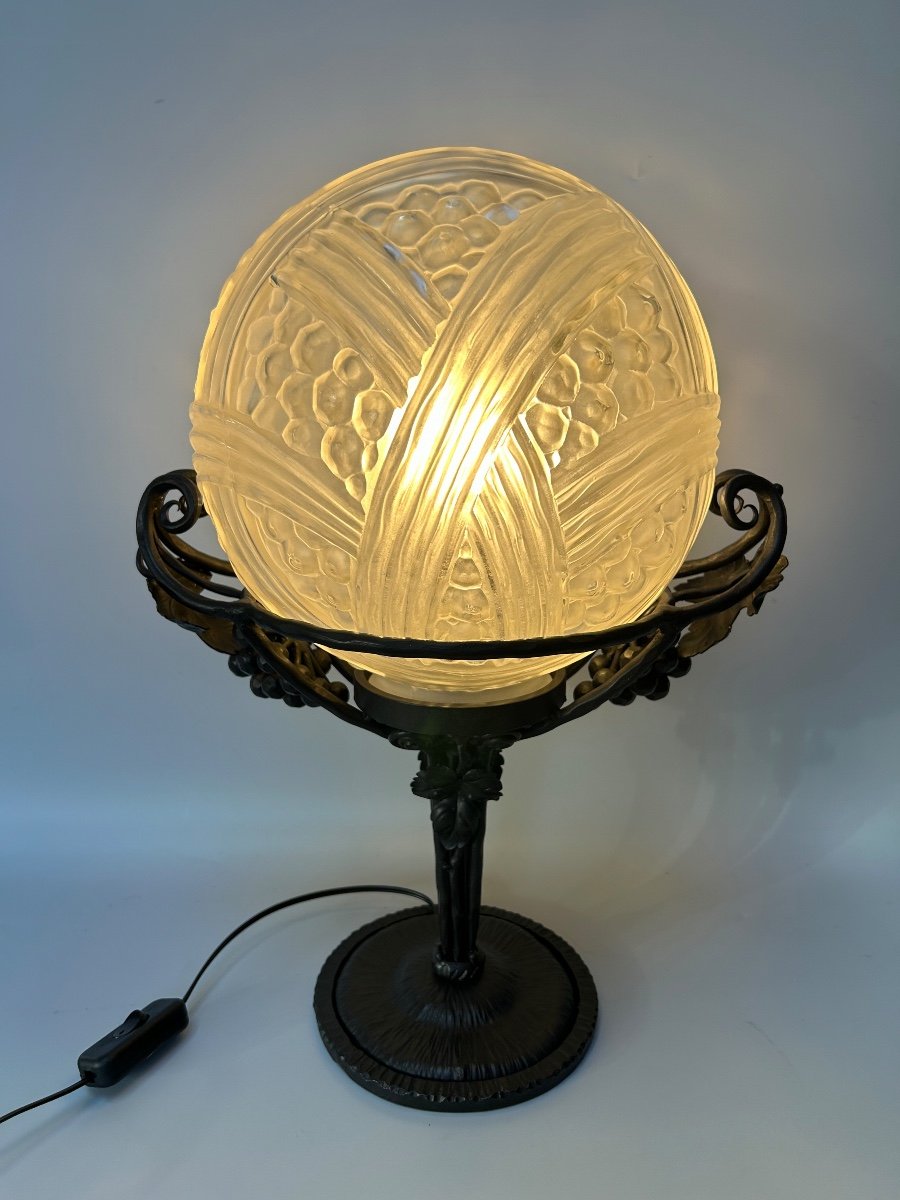 Hettier Et Vincent Art Deco Lamp -photo-3