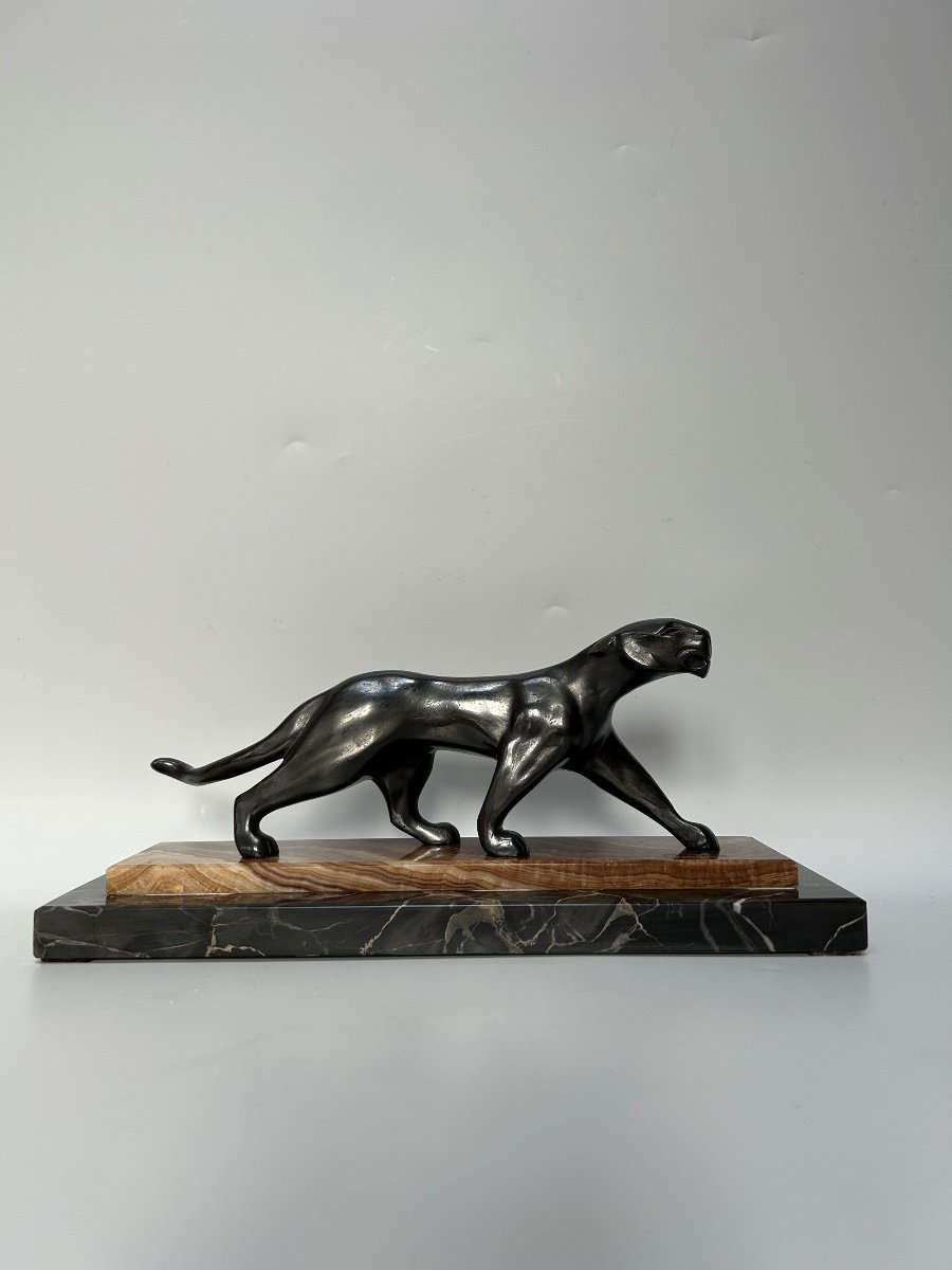 Art Deco Panther Signed Decoux-photo-2