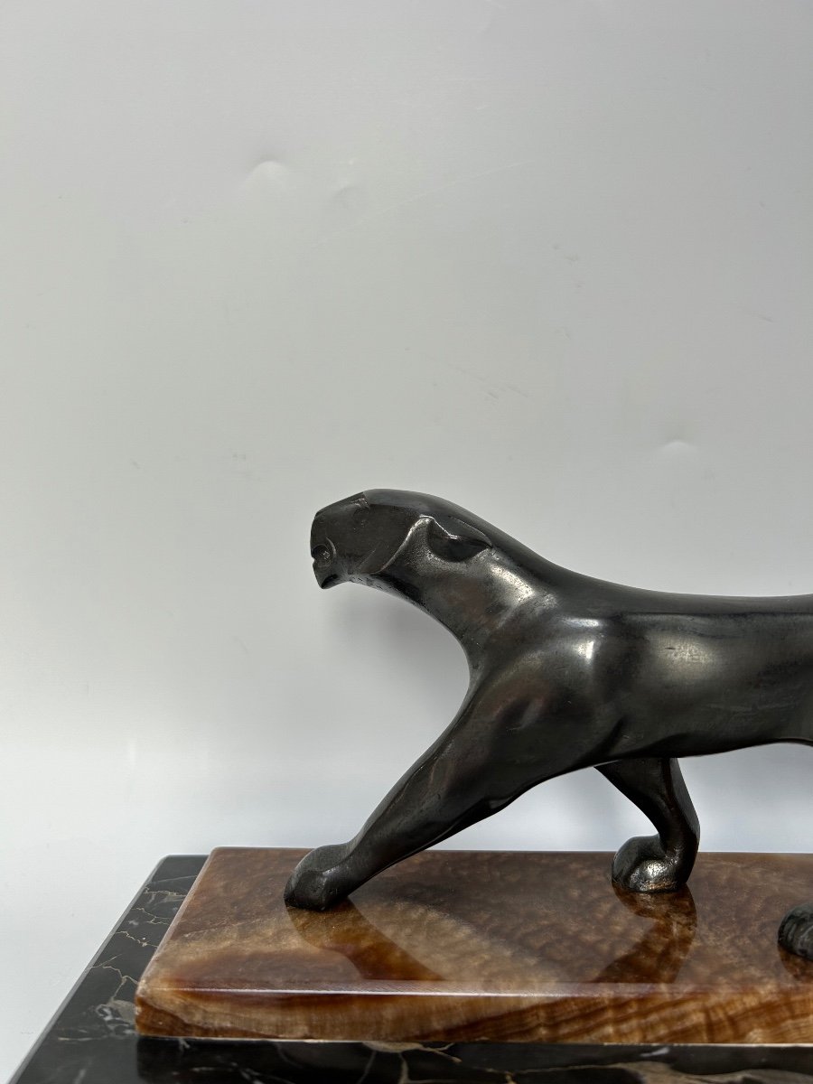 Art Deco Panther Signed Decoux-photo-3