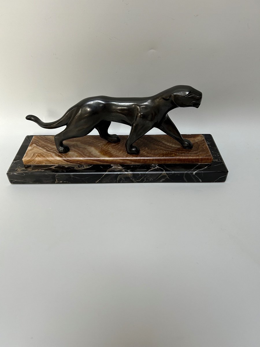 Art Deco Panther Signed Decoux-photo-2