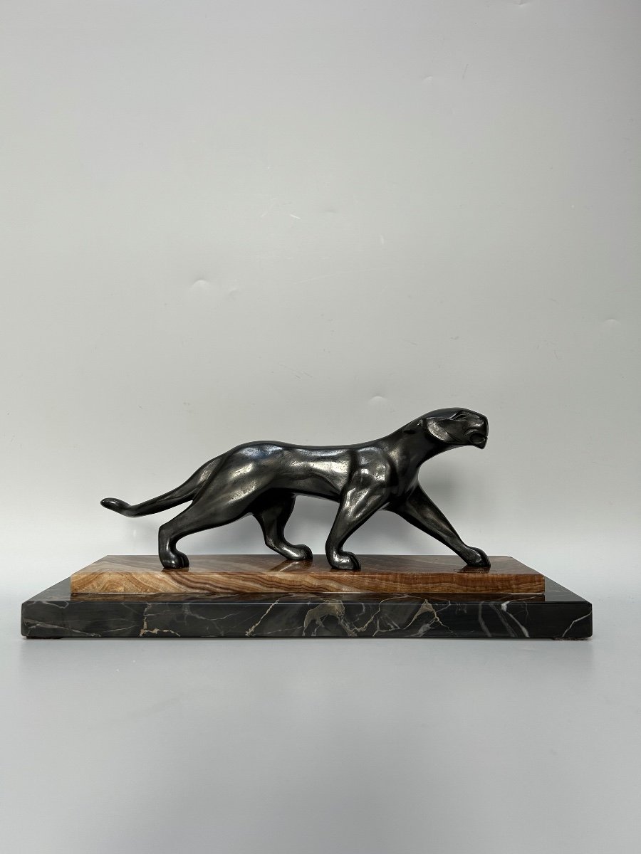 Art Deco Panther Signed Decoux-photo-4