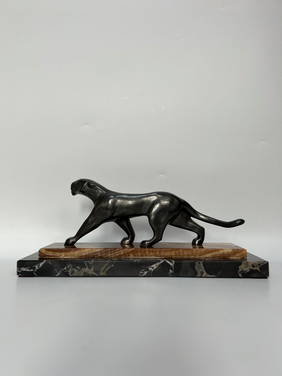 Art Deco Panther Signed Decoux-photo-6