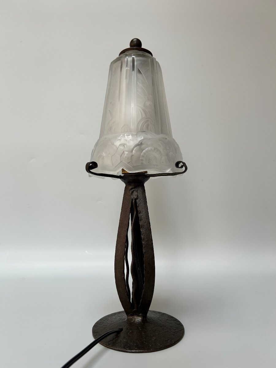 Art Deco Lamp Signed Maynadier -photo-4