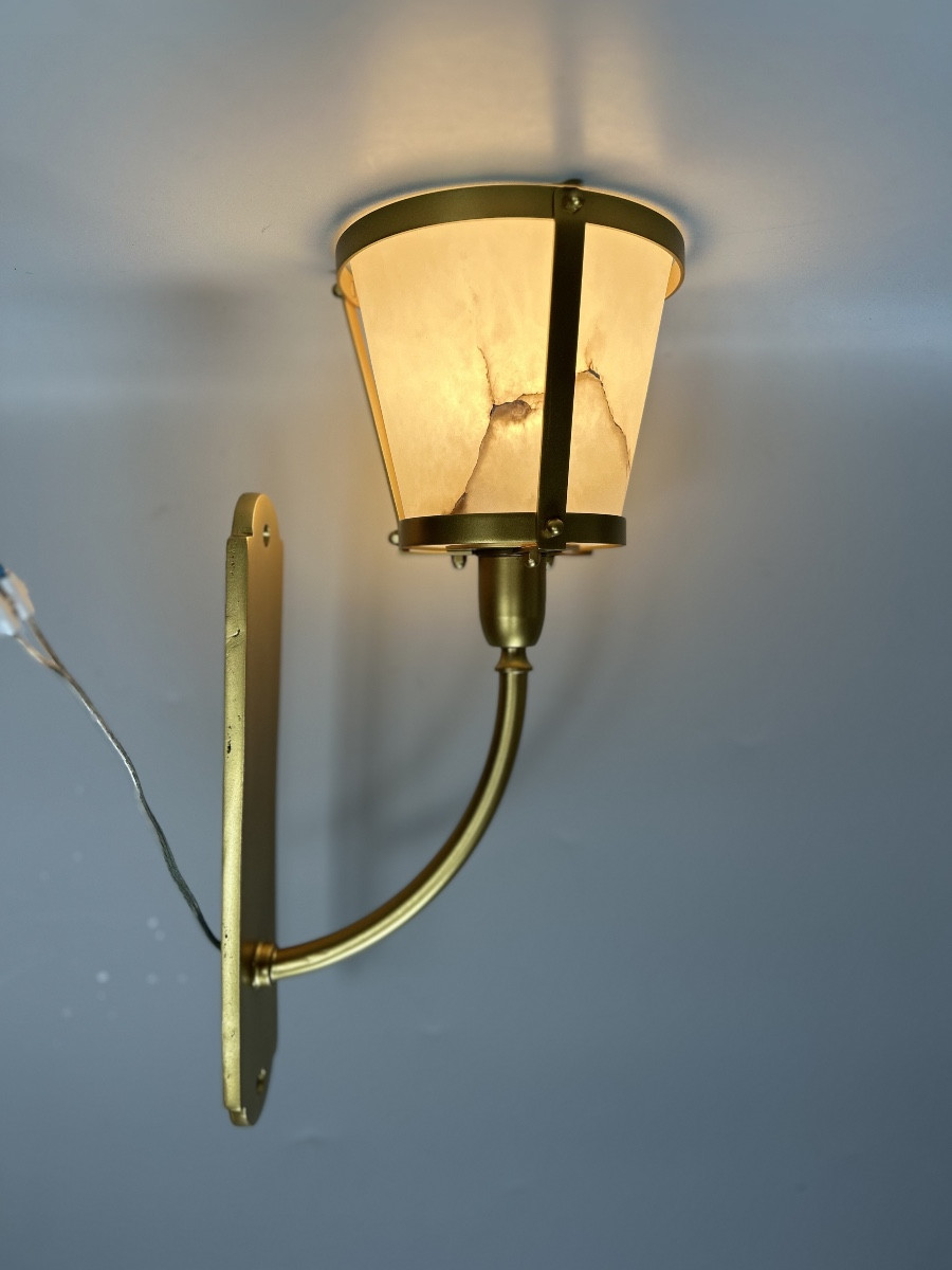 3 Designer Wall Lights Circa 1945-photo-4