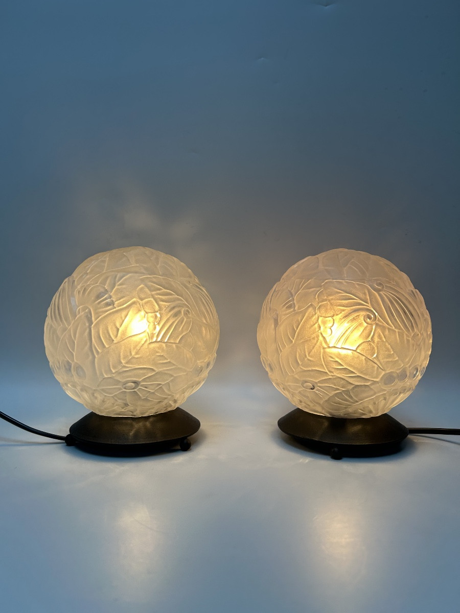 Pair Of Art Deco Night Lights -photo-1