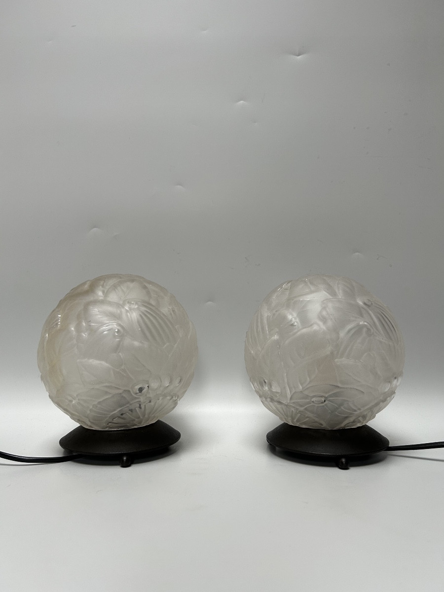 Pair Of Art Deco Night Lights 