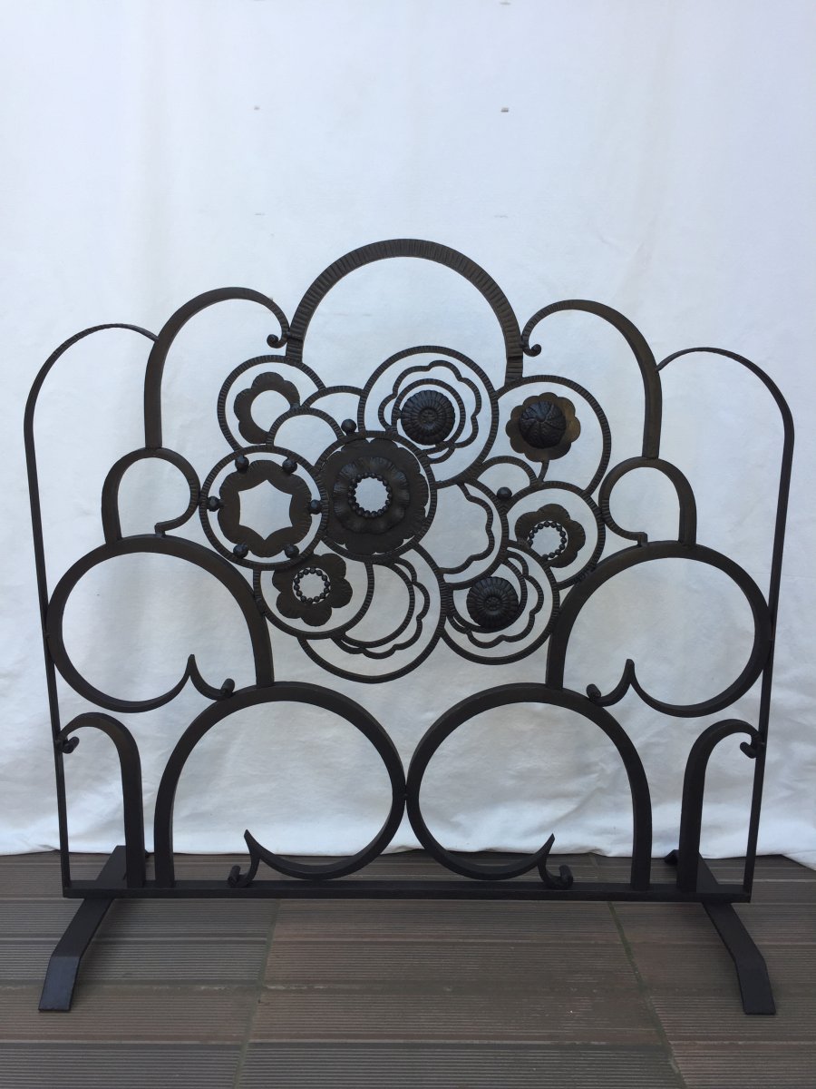 Wrought Iron Art Deco Firewall