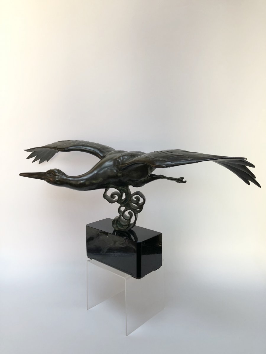 Rochard Bronze Art Deco Stork-photo-4