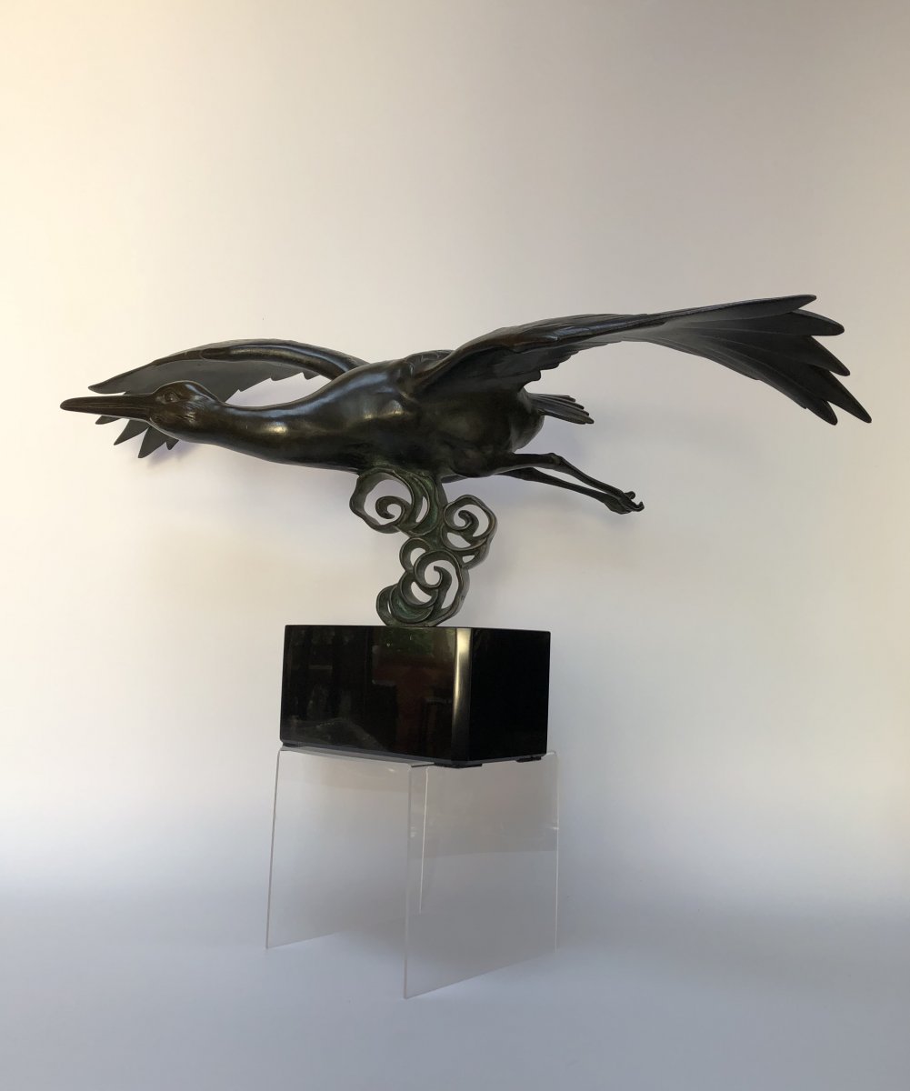 Rochard Bronze Art Deco Stork-photo-1