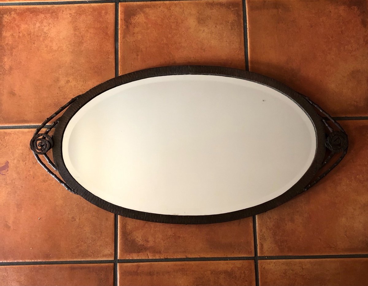 Art Deco Wrought Iron Mirror