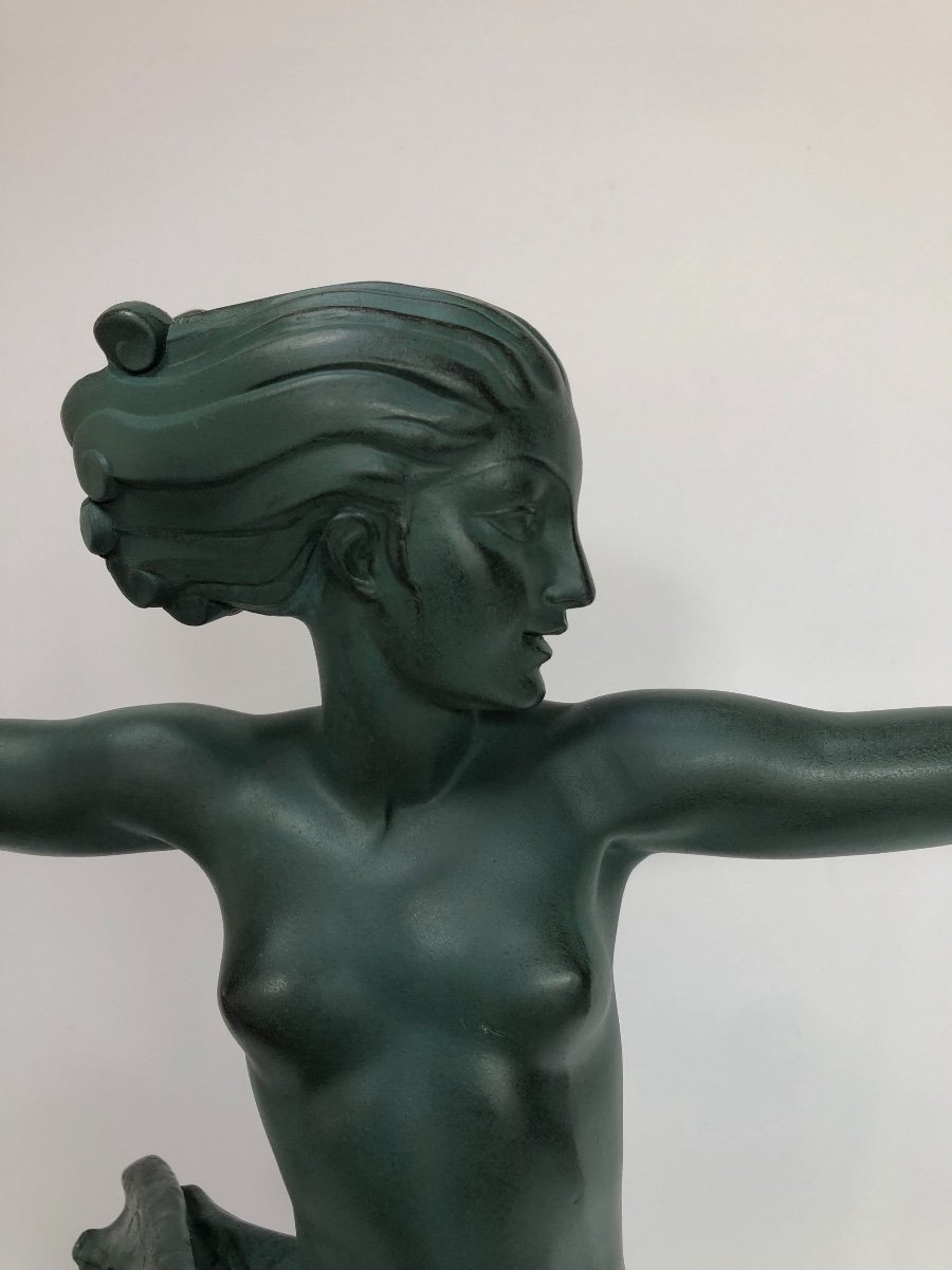 Max Le Verrier Art Deco Sculpture (atalante)-photo-2