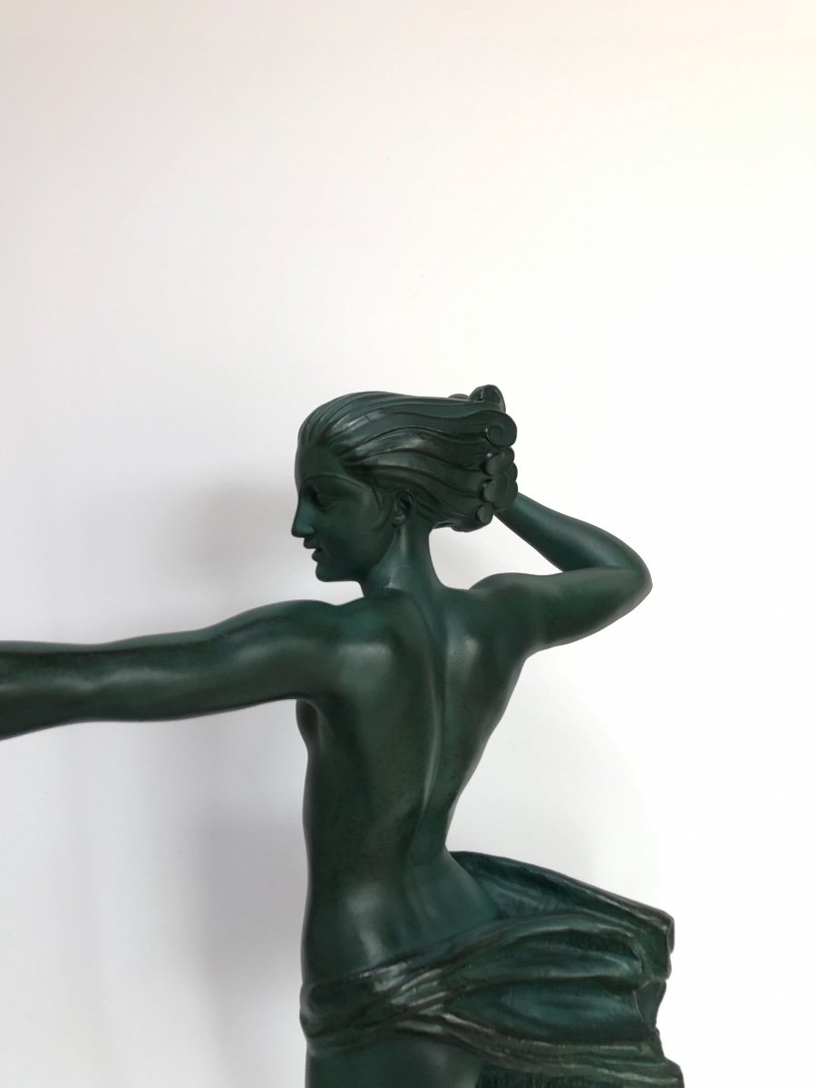 Max Le Verrier Art Deco Sculpture (atalante)-photo-4