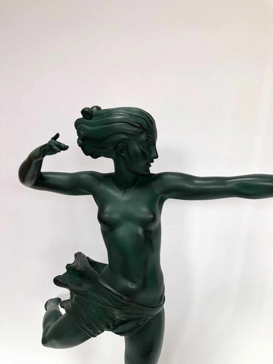 Max Le Verrier Art Deco Sculpture (atalante)-photo-6