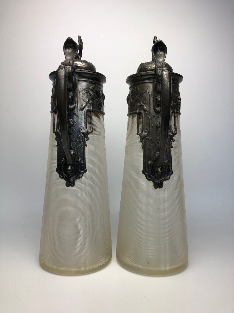 Wmf Pair Of Art Nouveau Ewers-photo-4