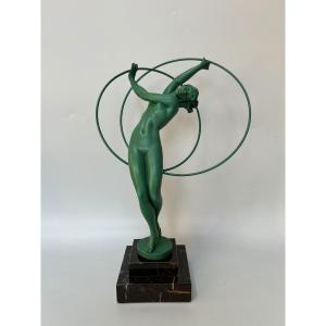 Max Le Verrier Art Deco Sculpture Illusion Model 