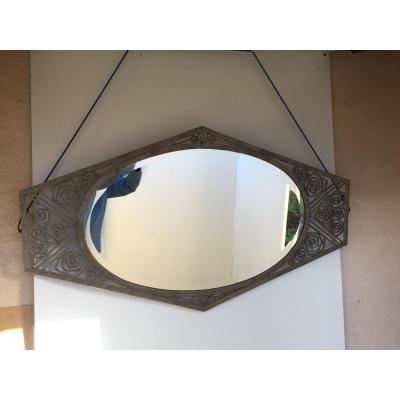 Art Deco Wrought Iron Mirror