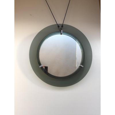 Miroir Rond Années 1970 Fontana Arté Attrib Max Ingrand 