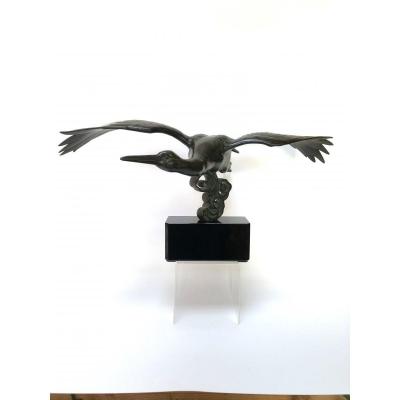 Rochard Bronze Art Deco Stork