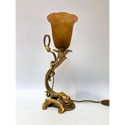 Lampe Bronze Art Nouveau Daum Nancy 