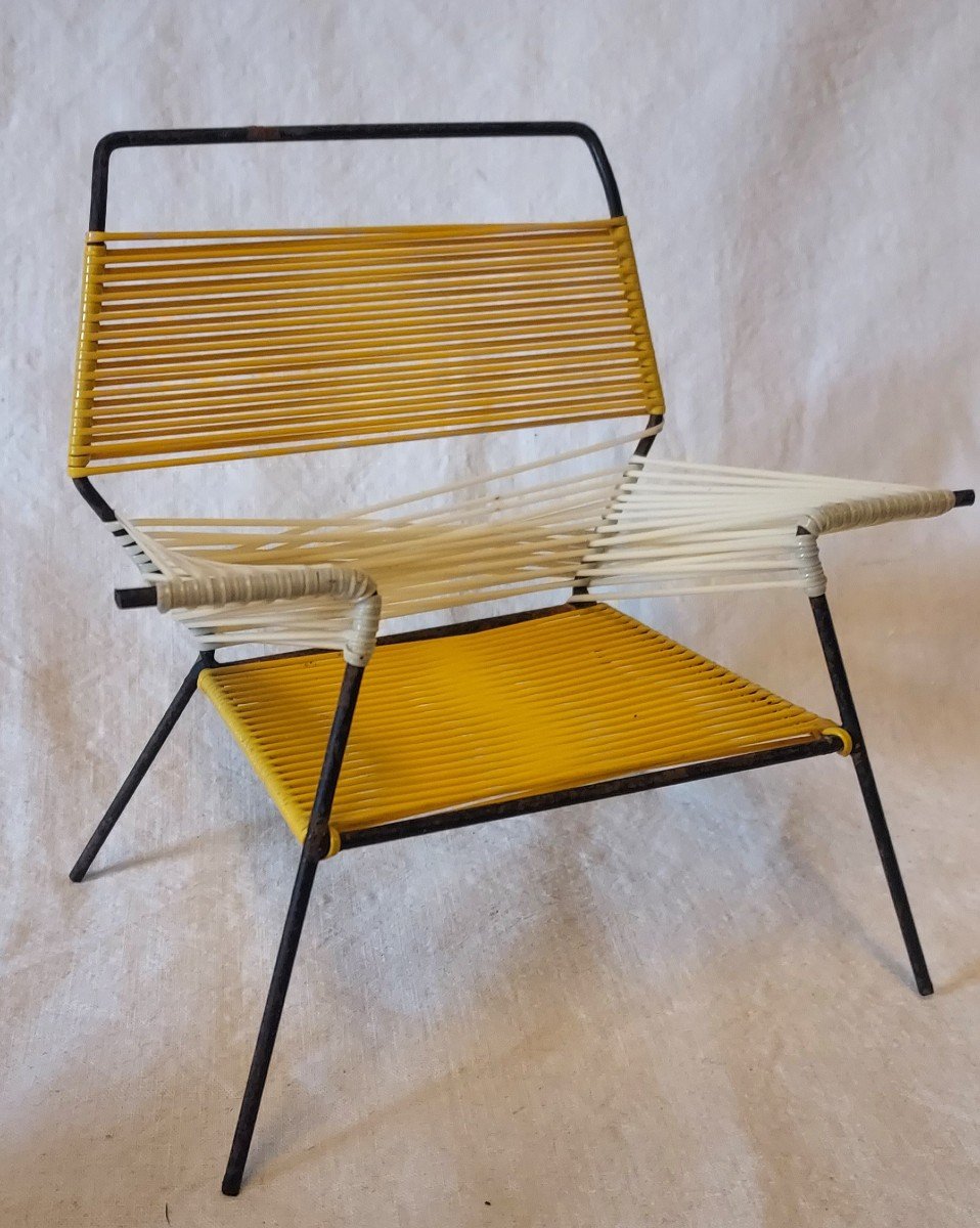 Design Toy Doll Armchair "scoubidou" From The Sixties -photo-4