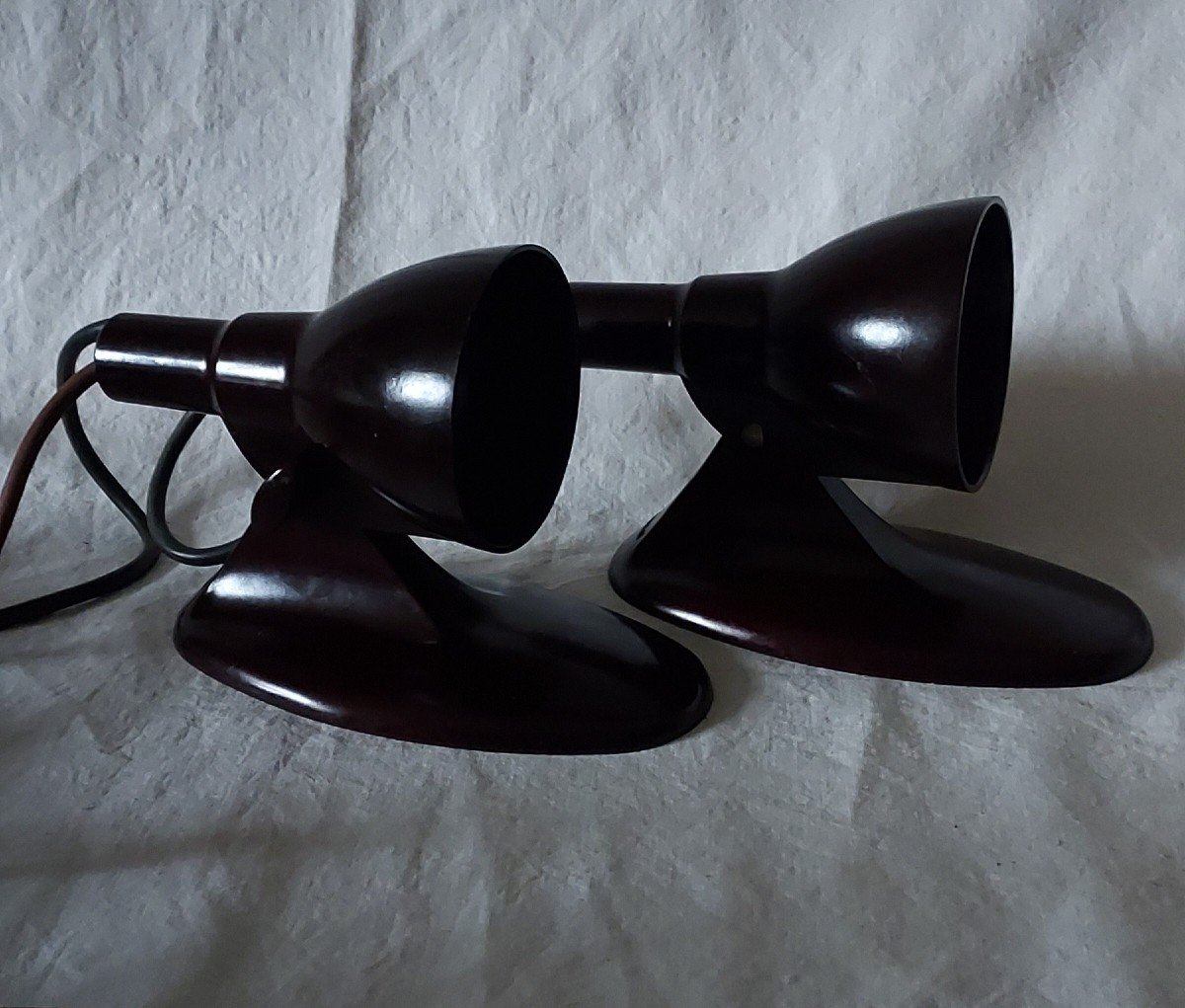 Pair Of Bakelite Spot Lamps 1940s-1950s-photo-2