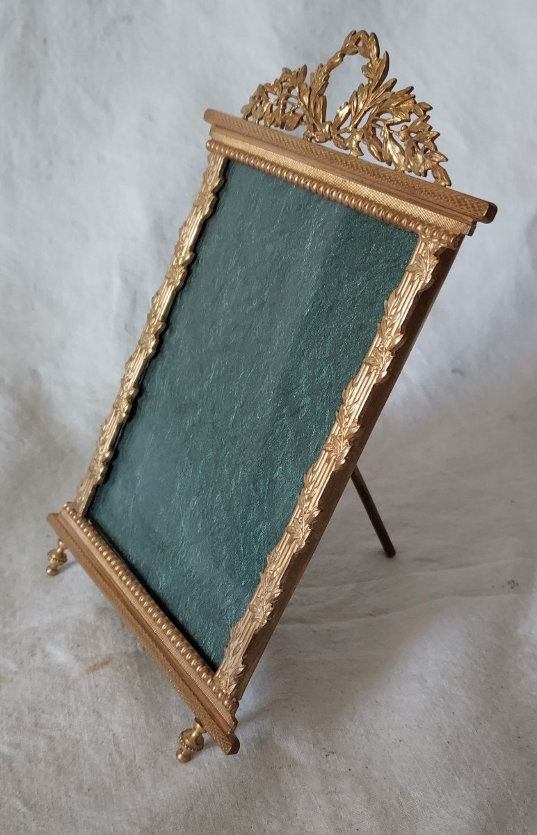 Napoleon III Gilt Bronze Photo Frame In "album" Format-photo-2