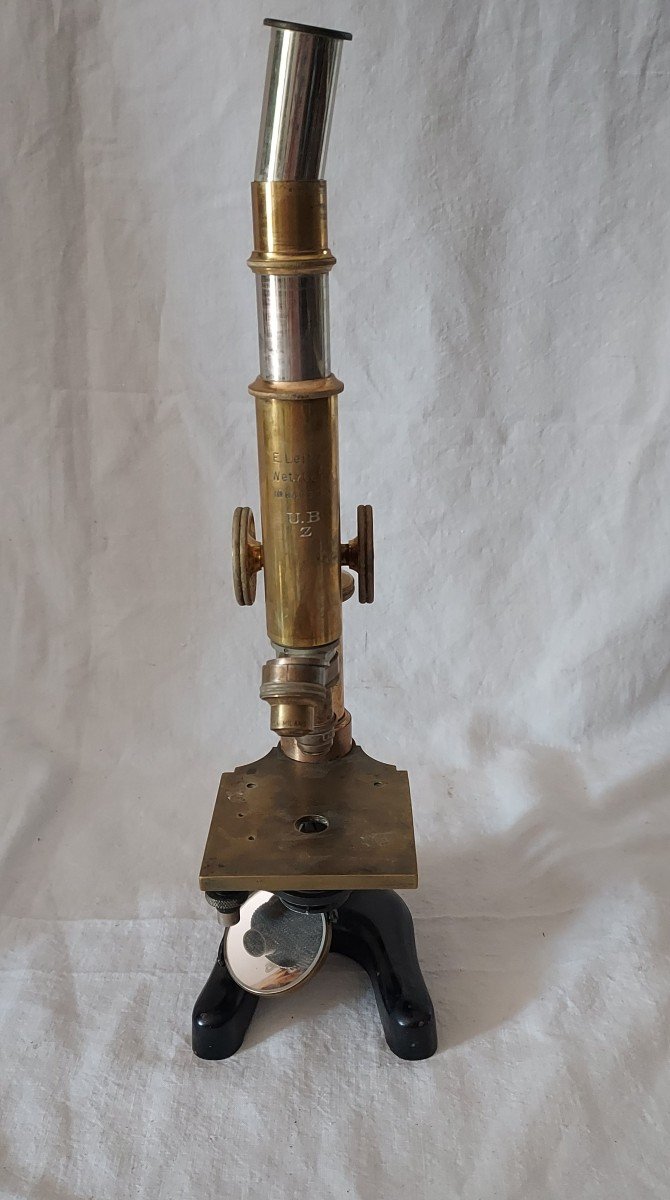 Laboratory Microscope Signed E. Leitz- Wetzlar-germany In Brass, Bronze And Cast Iron-photo-7