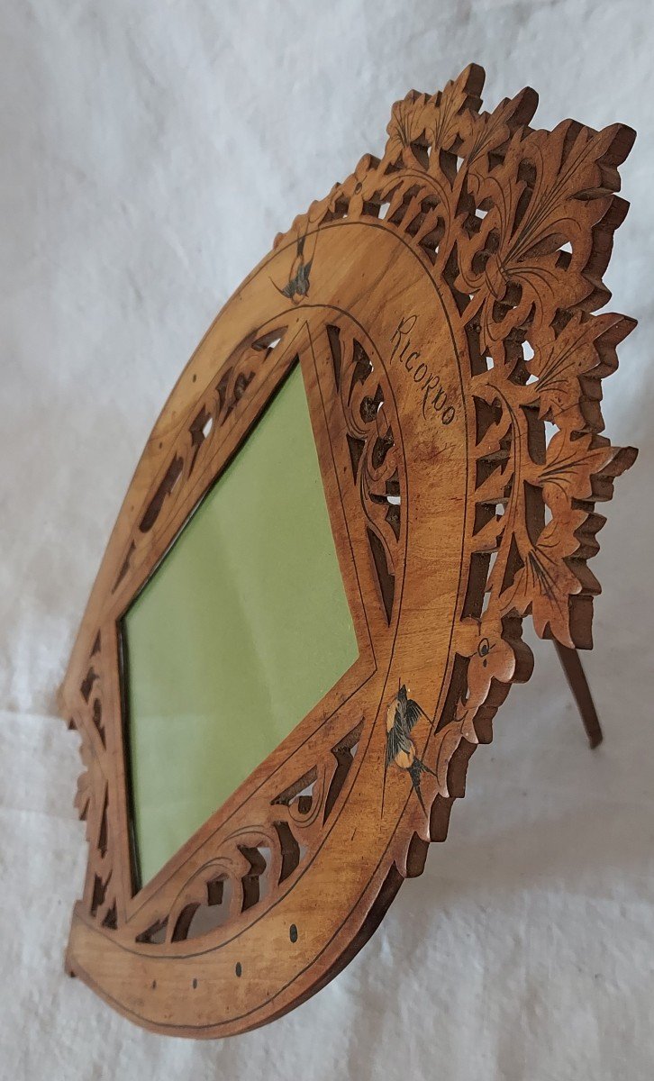 Photo Holder Frame And Also Good Luck Charm In Italian Cut Olive Wood -photo-4