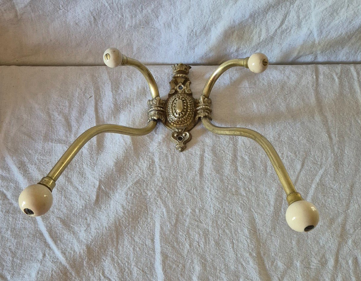 Bronze And Porcelain Butterfly Coat Rack -photo-4