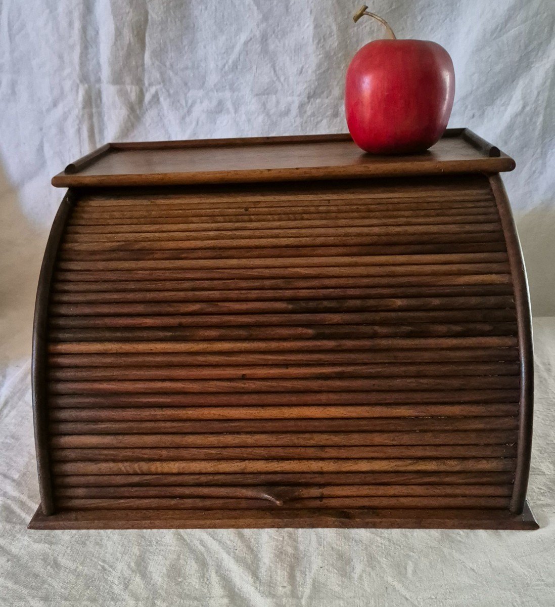 Early 20th Century Walnut Curtain Desk Filing Cabinet 