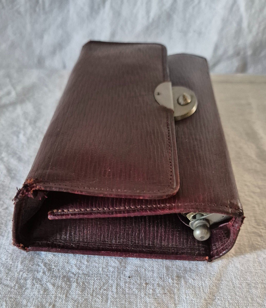 Bordeaux Leather Travel Sewing Kit -photo-4