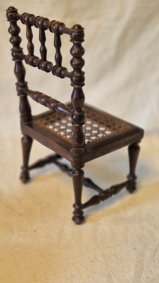 Country Doll Chair In Turned And Stained Beech-photo-4