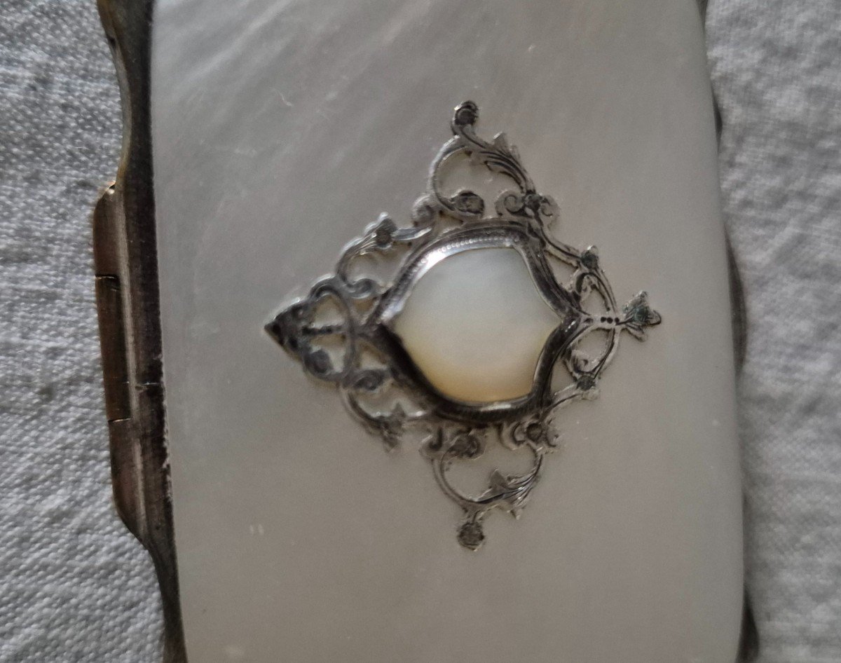 Mother-of-pearl, Silver And Silver-plated Metal Purse -photo-3