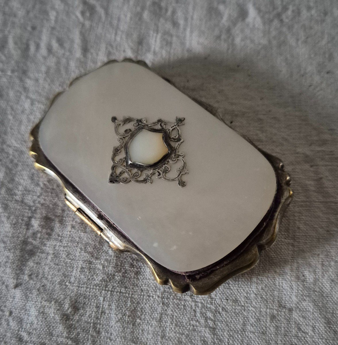 Mother-of-pearl, Silver And Silver-plated Metal Purse 