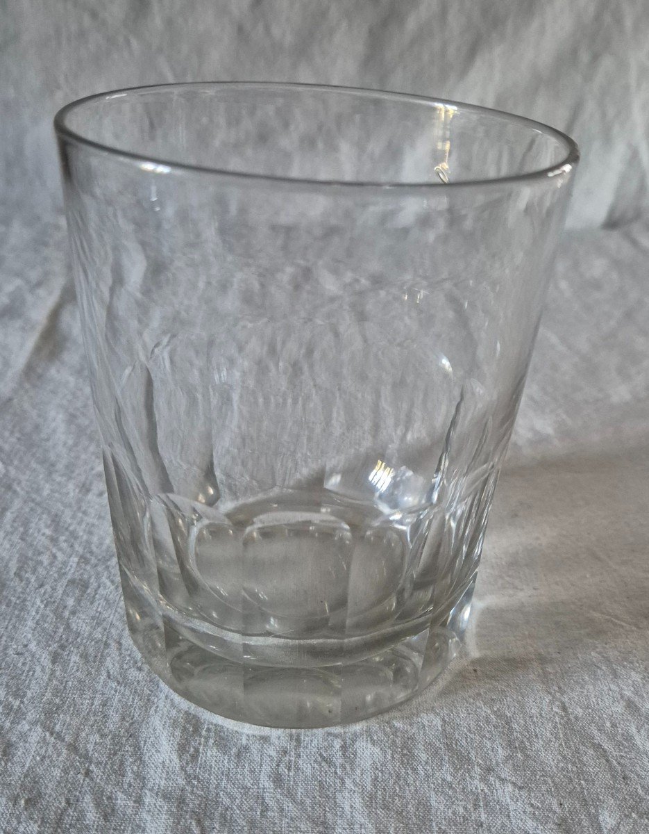 Individual Glass Cooler In Clear Glass Ribbed Tumbler Shape -photo-3