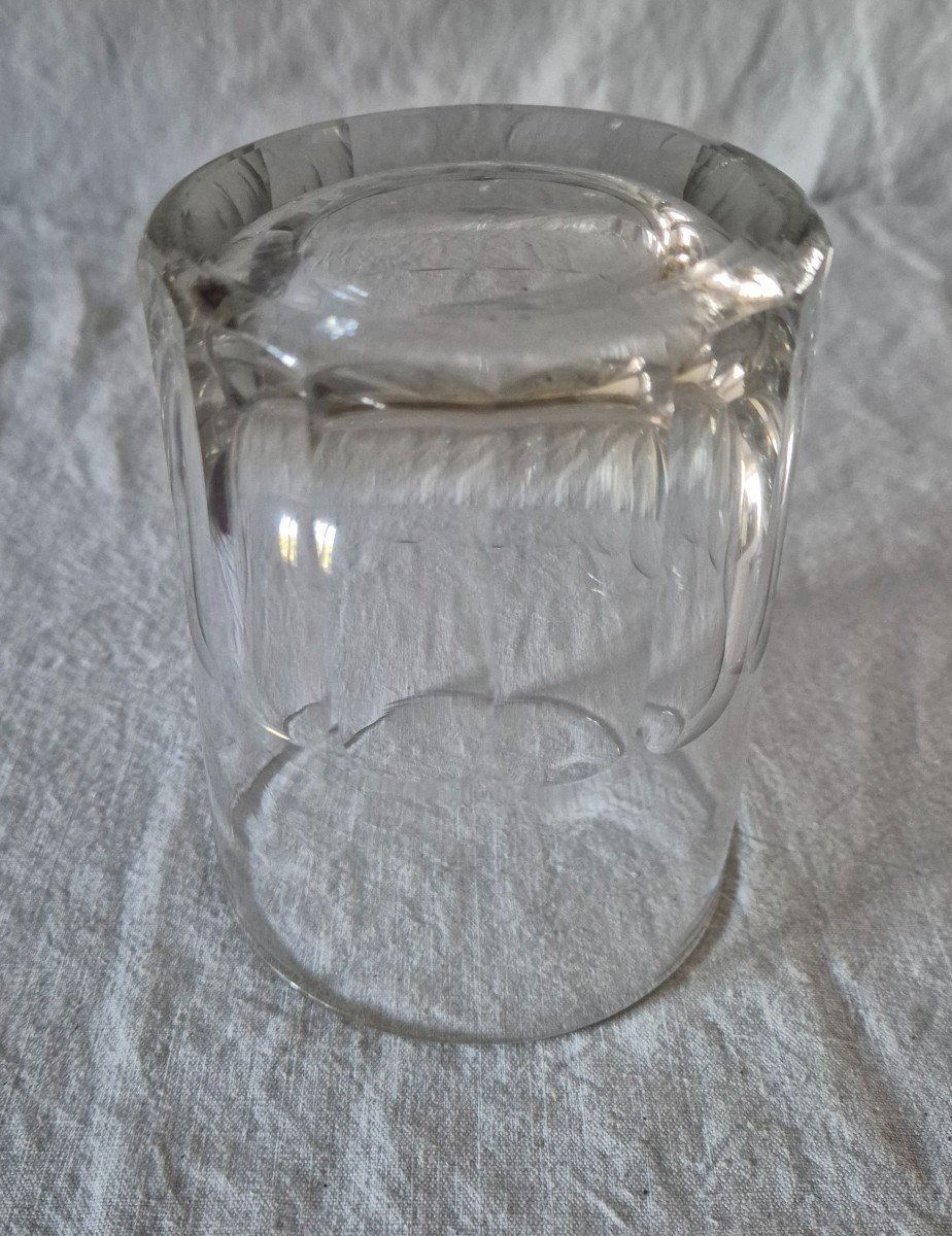 Individual Glass Cooler In Clear Glass Ribbed Tumbler Shape -photo-4