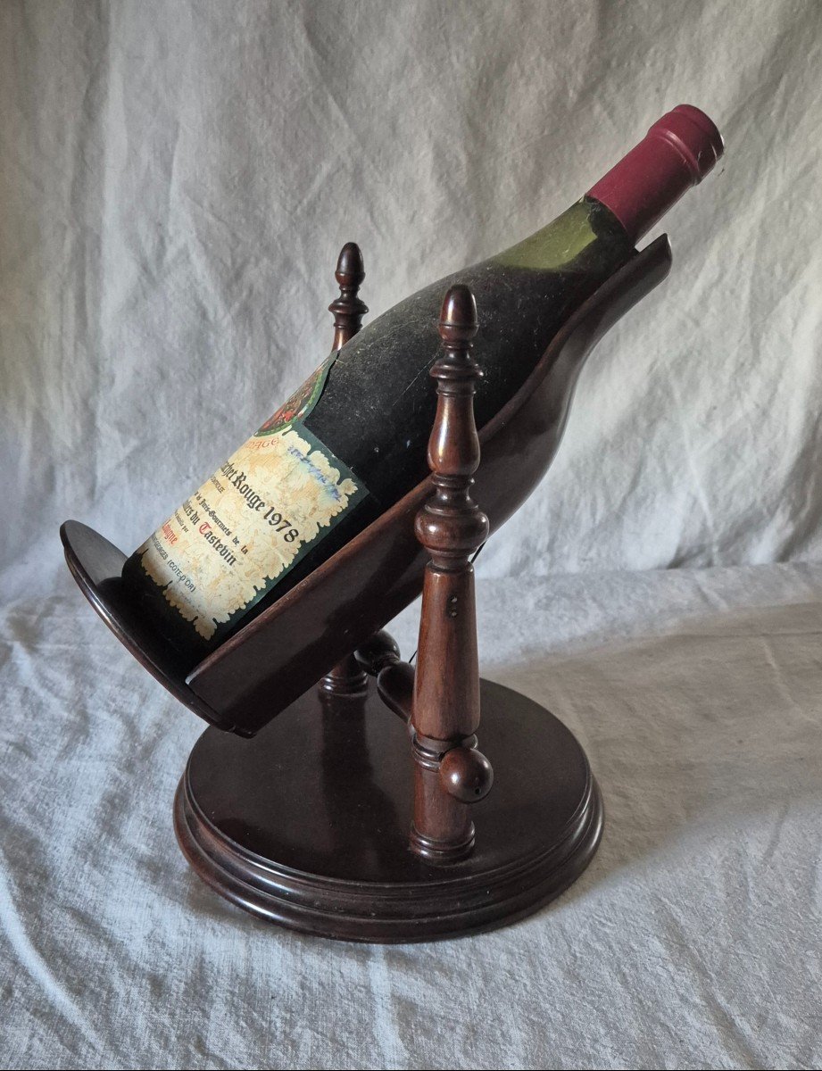 Mahogany Wine Decanter Of English Origin First Half Of The 20th Century -photo-3