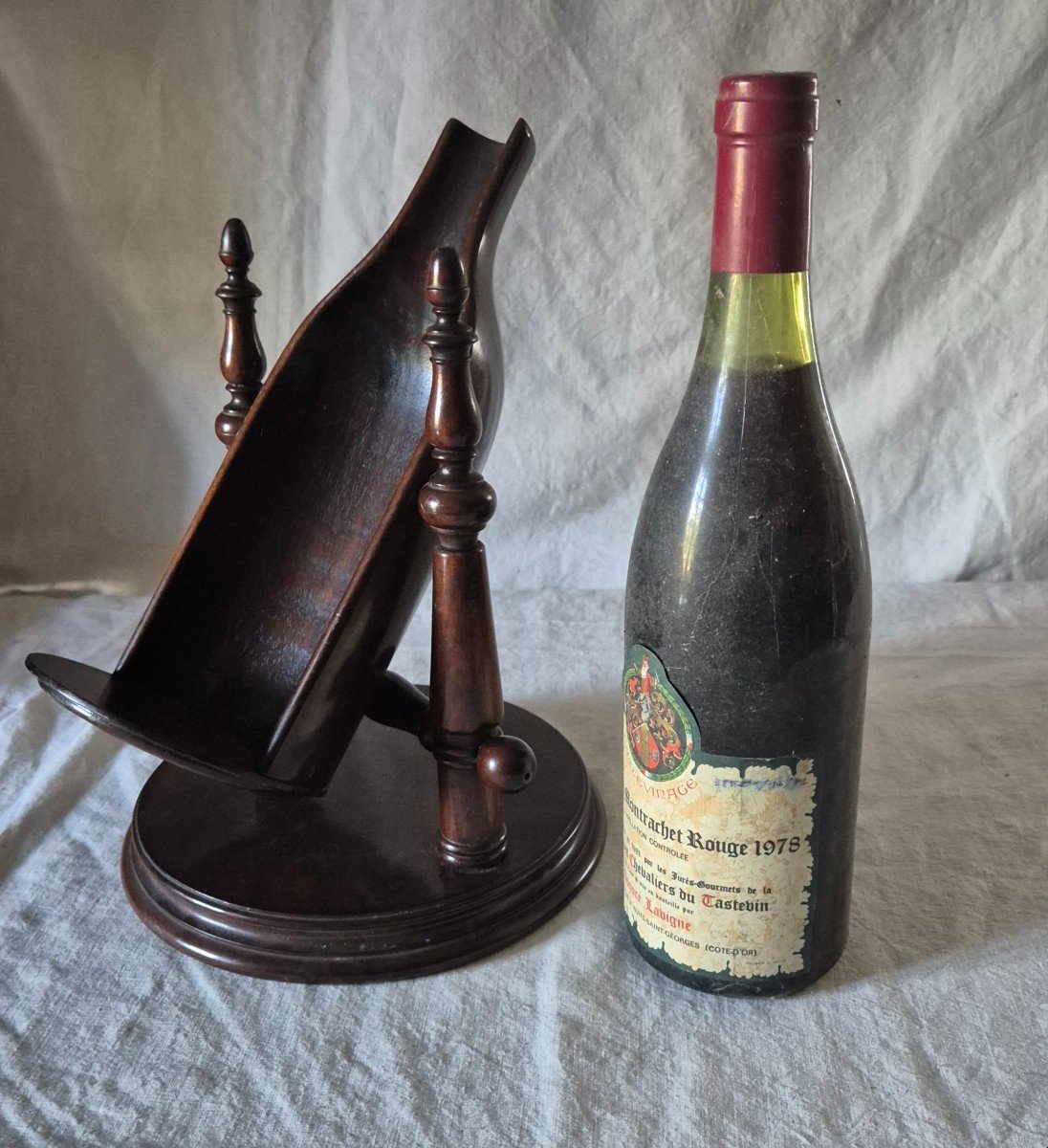 Mahogany Wine Decanter Of English Origin First Half Of The 20th Century -photo-3