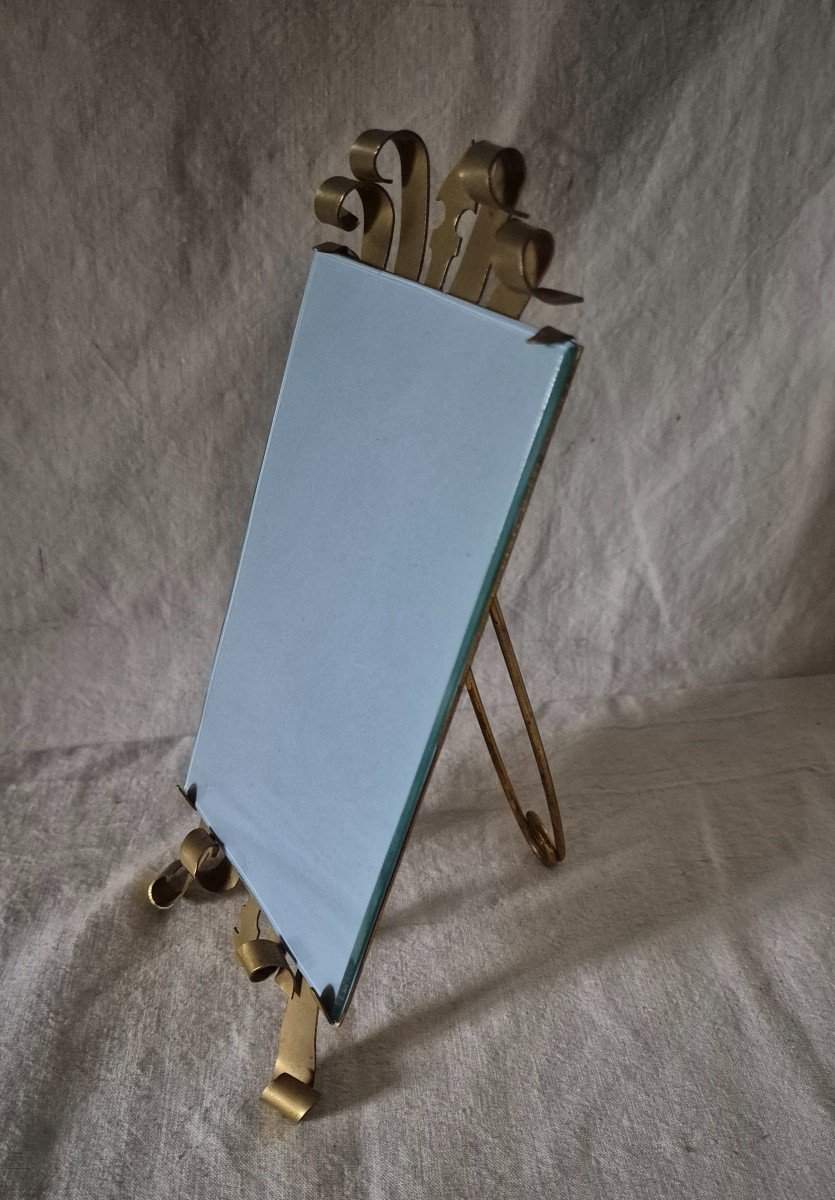 Original Bronze Photo Frame In Troubadour Spirit -photo-3