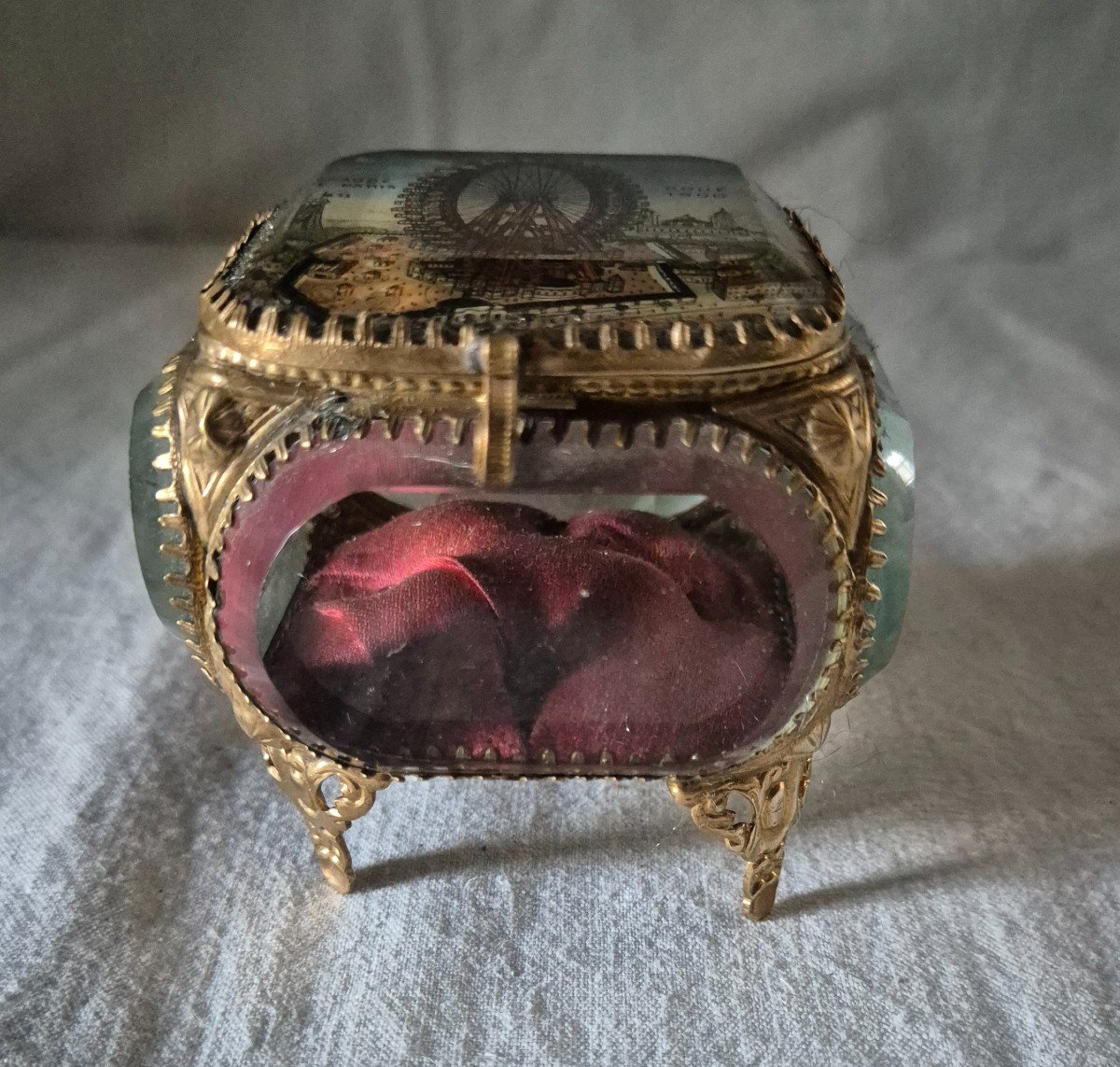 Square Souvenir Box Of The Ferris Wheel Of The 1900 Universal Exhibition In Paris -photo-3