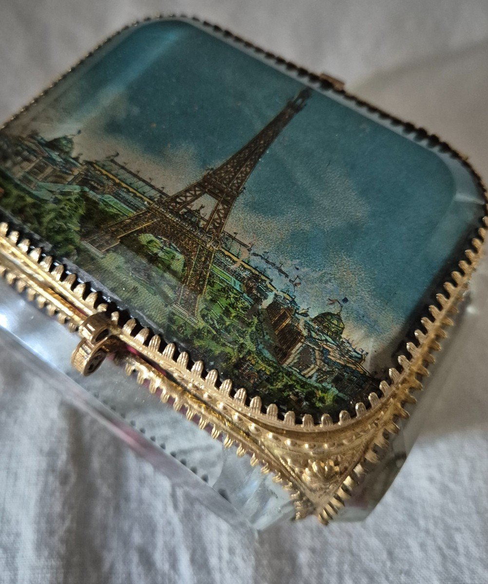 Paris Souvenir Jewelry Box With Eiffel Tower From 1889