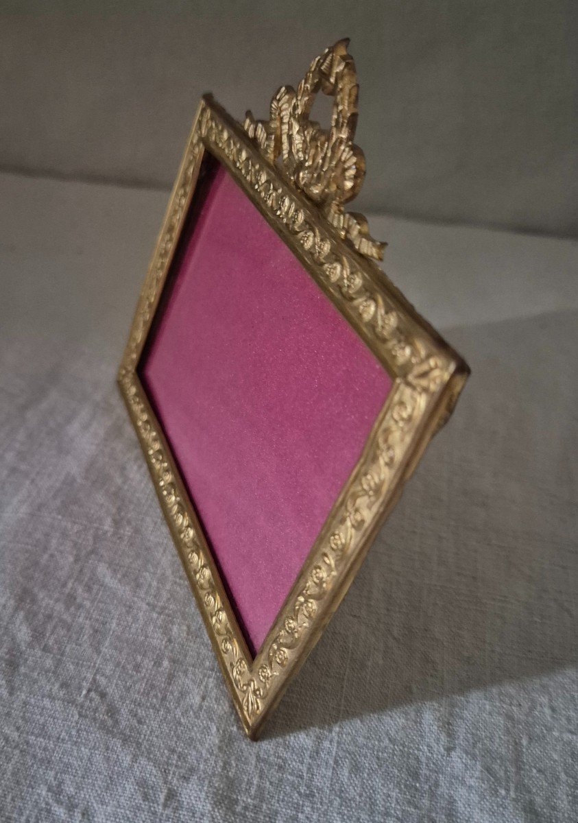 Italian Judaica Gilt Bronze Photo Frame -photo-3