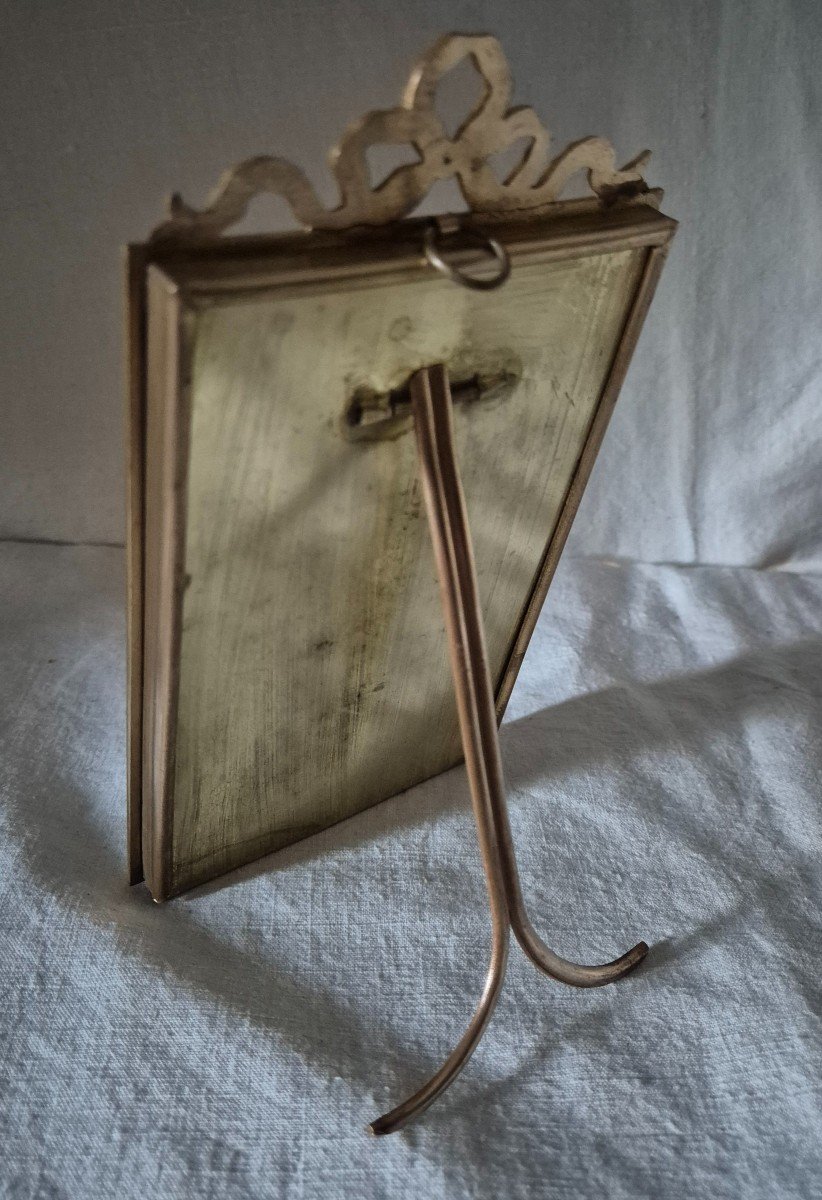 Gilded Bronze Photo Frame, "postcard" Format, Late 19th Century -photo-1