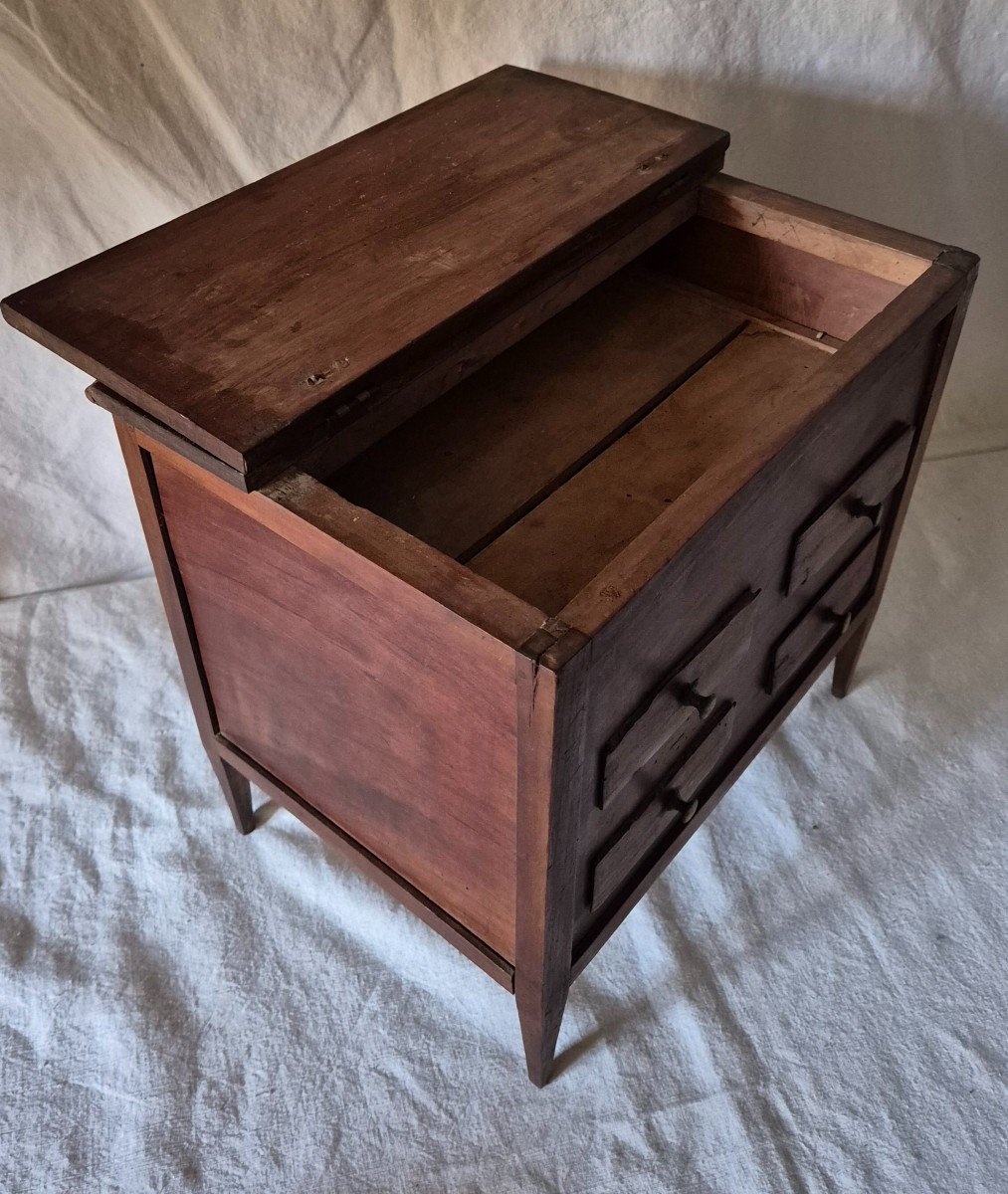 Layette Chest Of Drawers With Four Drawers And Walnut Lid-photo-3