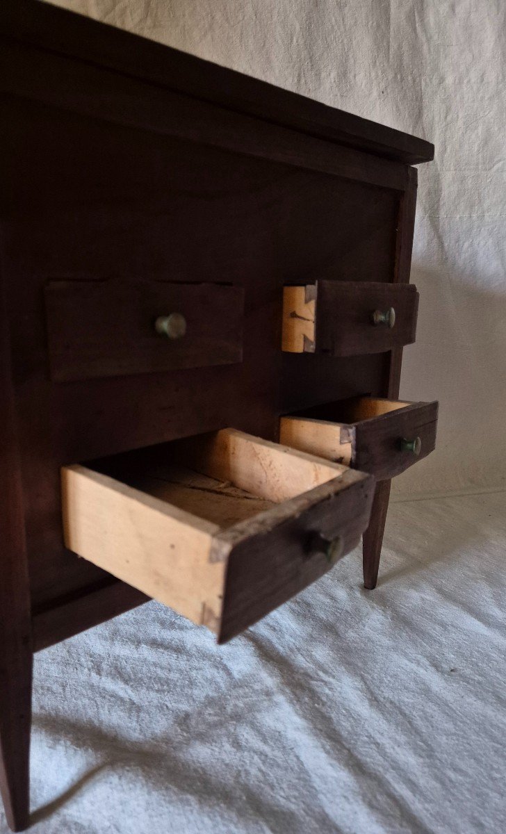 Layette Chest Of Drawers With Four Drawers And Walnut Lid-photo-4