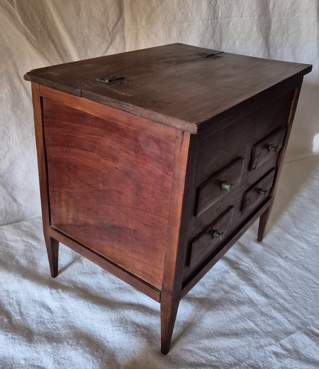 Layette Chest Of Drawers With Four Drawers And Walnut Lid-photo-5