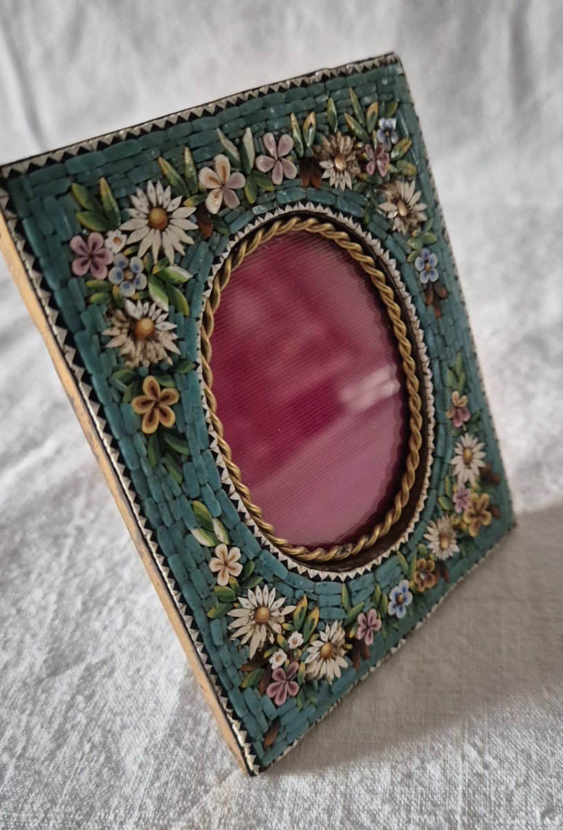 19th Century Murano Glass Mosaic Photo Frame, Italy -photo-4